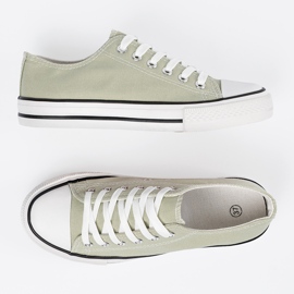 Shelvt Zapatillas de deporte de material para mujeres verde 3