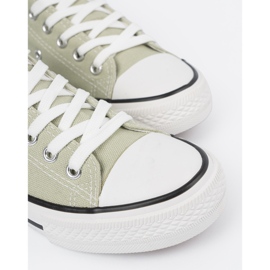 Shelvt Zapatillas de deporte de material para mujeres verde 4