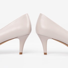 Bombas gris claro Sergio Leone beige 2