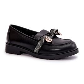 Mocasines Mujer Con Lazo S.Barski HY42-331 Negro 2 Mocasines Mujer Con Lazo S.Barski HY42-331 Negro 2
