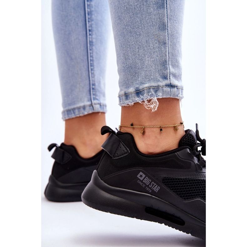 Zapatillas para mujeres zapatos big star ll274372 negro 2