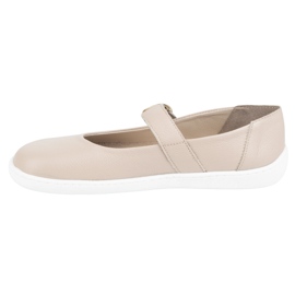 Ballerinas de mujeres descalzos Olivier 1770pol de cuero con hebilla de color beige 4