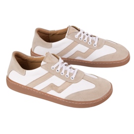Zapatos de cuero para mujeres descalzos Olivier Eliza Białe blanco 9