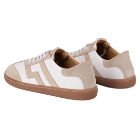 Zapatos de cuero para mujeres descalzos Olivier Eliza Białe blanco 11
