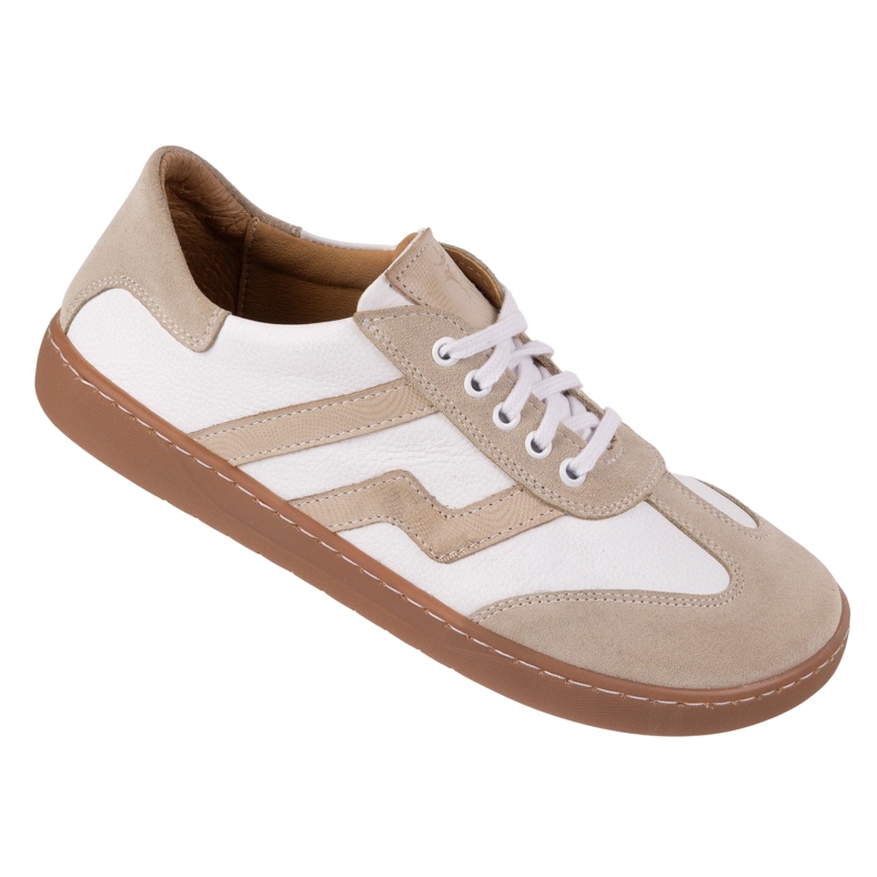 Zapatos de cuero para mujeres descalzos Olivier Eliza Białe blanco 1