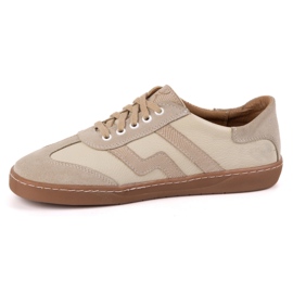 Zapatos de cuero para mujeres descalzos Olivier Eliza beige 3