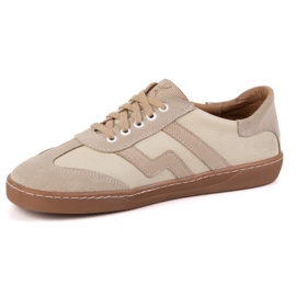 Zapatos de cuero para mujeres descalzos Olivier Eliza beige 8