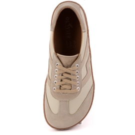 Zapatos de cuero para mujeres descalzos Olivier Eliza beige 1