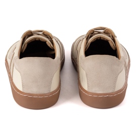 Zapatos de cuero para mujeres descalzos Olivier Eliza beige 2