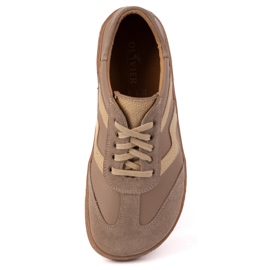 Zapatos de cuero para mujeres descalzos Olivier Eliza Dark Beige 13