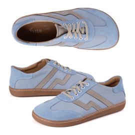 Zapatos de cuero para mujeres descalzos Olivier Eliza Blue azul 4
