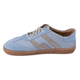 Zapatos de cuero para mujeres descalzos Olivier Eliza Blue azul 7