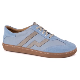 Zapatos de cuero para mujeres descalzos Olivier Eliza Blue azul 8