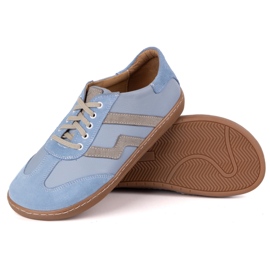 Zapatos de cuero para mujeres descalzos Olivier Eliza Blue azul 10