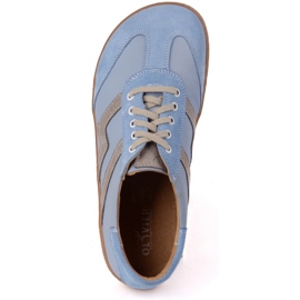 Zapatos de cuero para mujeres descalzos Olivier Eliza Blue azul 13