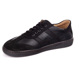 Zapatos de cuero para mujeres descalzos Olivier Eliza Black negro 3