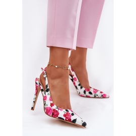 Inna Sandalias decoradas en un alfiler en rosas blancas blanco 2 Inna Sandalias decoradas en un alfiler en rosas blancas blanco 2