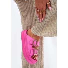 Inna Flip Flip Flip Flip en la plataforma con hebillas doradas Fucsia rosado 5