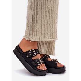 Inna Flip Flip Flip Flip con abrazaderas en la plataforma negra negro 1 Inna Flip Flip Flip Flip con abrazaderas en la plataforma negra negro 1