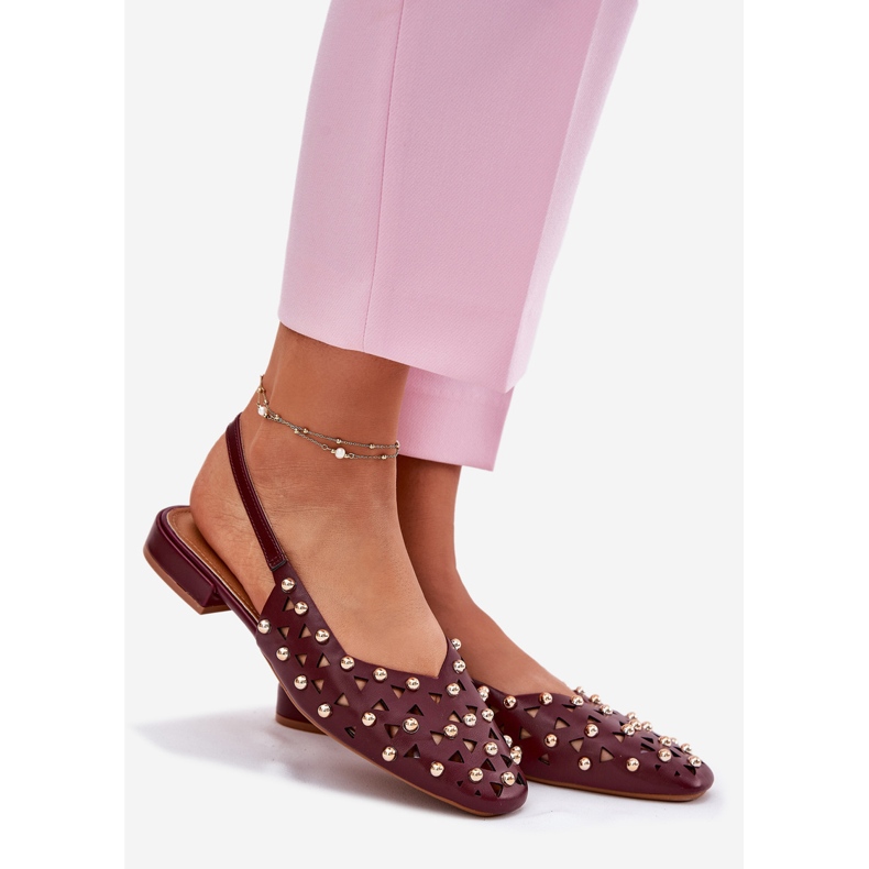 Inna Bailarinas de burdeos planos decorados rojo 1 Inna Bailarinas de burdeos planos decorados rojo 1
