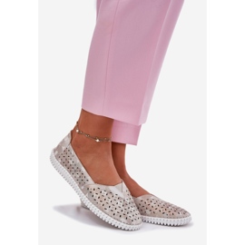 EVento Subcrew Openwork Shoes Golden-Grey Grey's gris 1 EVento Subcrew Openwork Shoes Golden-Grey Grey's gris 1