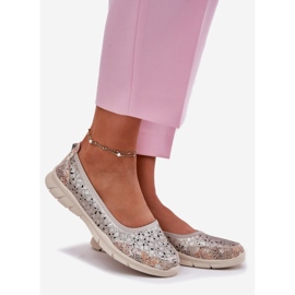 EVento Ballerinas doradas de lámpara de luz de cuero dorado 1 EVento Ballerinas doradas de lámpara de luz de cuero dorado 1