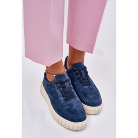 EVento Zapatillas de ante mujeres en la plataforma Navy Blue azul 5