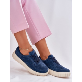 EVento Zapatillas de ante mujeres en la plataforma Navy Blue azul 6