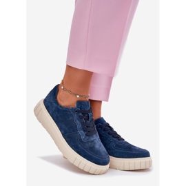 EVento Zapatillas de ante mujeres en la plataforma Navy Blue azul 1