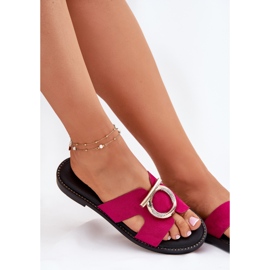 Vinceza Flip de mujer plana con una decoración Vincez 17381 FUCHSIA rosado 6