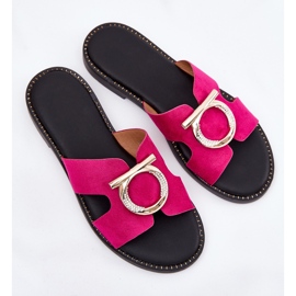 Vinceza Flip de mujer plana con una decoración Vincez 17381 FUCHSIA rosado 7
