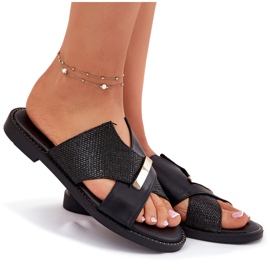Tacones planos para mujeres con un Declarado Declarado Vinceza 17385 Negro 9