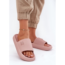 Flip de espuma para mujeres chanclas en la plataforma con un Vinceza Teddy Bear 75210 Pink rosa 2