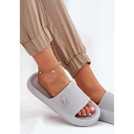 Flip fallas de espuma para mujeres en la plataforma con un Vinceza Teddy Bear 75210 Gray gris 6