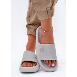 Flip fallas de espuma para mujeres en la plataforma con un Vinceza Teddy Bear 75210 Gray gris 5