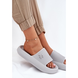Flip fallas de espuma para mujeres en la plataforma con un Vinceza Teddy Bear 75210 Gray gris 8