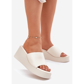 Inna Flip Flip Flip Flip en beige brillante de cuero anchoico 1