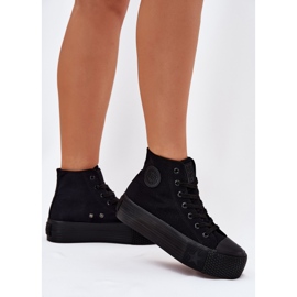 Zapatillas de deporte femeninas en la plataforma negra Big Star RR274742 negro 3