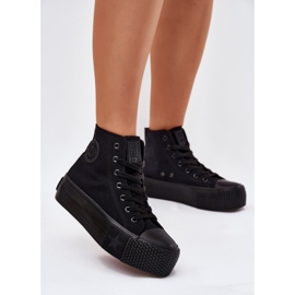 Zapatillas de deporte femeninas en la plataforma negra Big Star RR274742 negro 2
