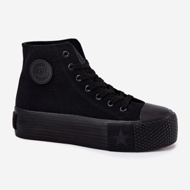 Zapatillas de deporte femeninas en la plataforma negra Big Star RR274742 negro 4