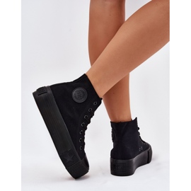 Zapatillas de deporte femeninas en la plataforma negra Big Star RR274742 negro 5