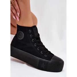 Zapatillas de deporte femeninas en la plataforma negra Big Star RR274742 negro 8