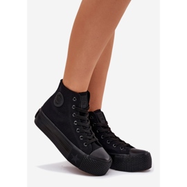 Zapatillas de deporte femeninas en la plataforma negra Big Star RR274742 negro 1