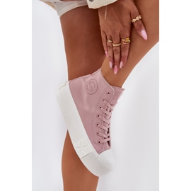 Zapatillas de deporte femeninas en la plataforma Big Star RR274739 Pink rosado 3