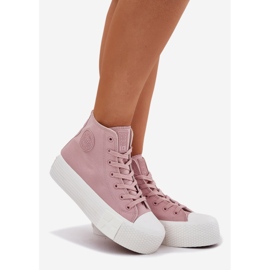 Zapatillas de deporte femeninas en la plataforma Big Star RR274739 Pink rosado 1