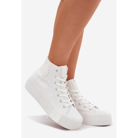 Zapatillas para mujeres en la plataforma Big Star RR274743 White blanco 1