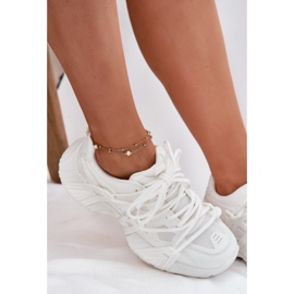 Zapatillas de deporte para mujeres con doble cordón blanco 7