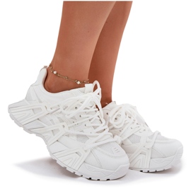 Zapatillas de deporte para mujeres con doble cordón blanco 8