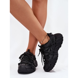 Inna Zapatillas de deporte para mujeres con doble cordón negro 3