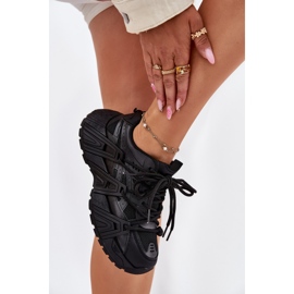 Inna Zapatillas de deporte para mujeres con doble cordón negro 6
